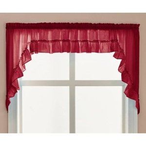 Mayfair Priscilla Insert Valance Red/Garnet 54 x 12